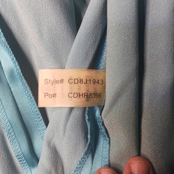 NWT Calvin Klein satin dress midi knee length square neck jewel tone aqua Sz 8 - Picture 7 of 8